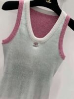 Chanel 2025 Early Spring Series 1:1 High-end Vest Contrast Color Blocking Craft - Image 13
