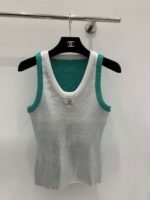 Chanel 2025 Early Spring Series 1:1 High-end Vest Contrast Color Blocking Craft - Image 8