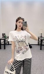 DIOR round neck printed forest T-shirt
