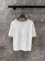 Celine 2025 early spring new letter flocking print round neck short sleeve T-shirt - Image 4