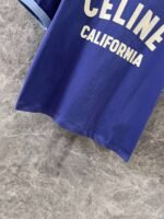 Celine 2025 early spring new letter flocking print round neck short sleeve T-shirt - Image 17