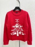Chanel new high-end sweater round neck jacquard knitted long sleeves S-L - Image 8