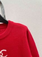 Chanel new high-end sweater round neck jacquard knitted long sleeves S-L - Image 6