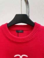 Chanel new high-end sweater round neck jacquard knitted long sleeves S-L - Image 5