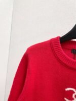 Chanel new high-end sweater round neck jacquard knitted long sleeves S-L - Image 4
