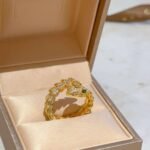 Bulgari ring V gold material advanced version 1:1