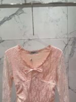 CHANEL Bow lace bottoming shirt - Image 3