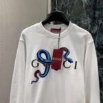 GUCCI 2025 Early Spring New Snake Print Round Neck Sweatshirt Advanced version official website 1:1 - Image 3