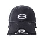 Balenciaga Original double-ring spliced aged baseball cap - Image 3