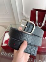 GUCCI Men’s Belt Genuine Leather Material Premium Edition Width 4cm