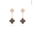 Van Cleef & Arpels Double Flower Earrings Gradient Color Premium Edition - Image 6