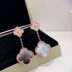 Van Cleef & Arpels Double Flower Earrings Gradient Color Premium Edition - Image 4