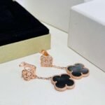 Van Cleef & Arpels Double Flower Earrings Gradient Color Premium Edition - Image 3