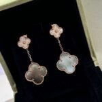 Van Cleef & Arpels Double Flower Earrings Gradient Color Premium Edition