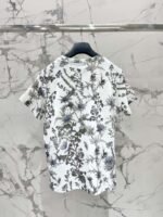 DIOR 2025 early spring new forest print 100% cotton round neck T-shirt - Image 9