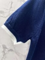 miumiu Early Spring Series Two-piece Contrast Color Knitted Short Sleeve - Image 17