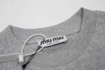 Miumiu New Series Applique Embroidery Round Neck Short Sleeve T-shirt - Image 22