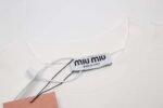 Miumiu New Series Applique Embroidery Round Neck Short Sleeve T-shirt - Image 7