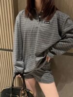 miumiu striped T-shirt set.