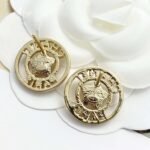 Chanel Pink Diamond Star Ferris Wheel Round Earrings - Image 2