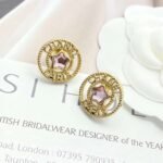 Chanel Pink Diamond Star Ferris Wheel Round Earrings - Image 8