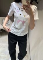 GUCCI 2025 Spring/Summer New Cherry Print Short Sleeve T-Shirt Premium Edition - Image 2