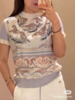 Hermès 2025 Summer New T-shirt Tiger Pattern Premium Edition - Image 2