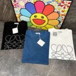 Loewe logo embroidered round neck short sleeves - Image 8