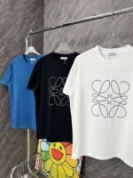 Loewe logo embroidered round neck short sleeves