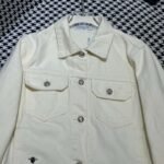 DIOR 2025 Spring/Summer new lapel heart butterfly embroidered denim jacket - Image 10