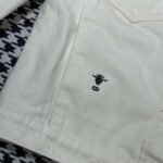 DIOR 2025 Spring/Summer new lapel heart butterfly embroidered denim jacket - Image 8