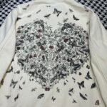 DIOR 2025 Spring/Summer new lapel heart butterfly embroidered denim jacket - Image 5