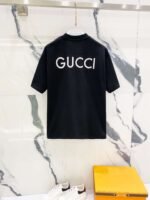 Gucci 320g crew neck short sleeve T-shirt with small double G logo embroidery - Image 8