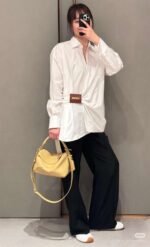 Loewe Spring/Summer New Arrivals Irregular V-Neck Shirt Premium - Image 3