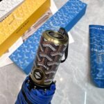 Goyard tri-fold sun-protective umbrella has a black inner coating that effectively blocks 99% of UV rays. - Image 11