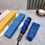 Goyard tri-fold sun-protective umbrella has a black inner coating that effectively blocks 99% of UV rays. - Image 10