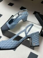 CHANEL Denim Sling-back Sandals Premium version - Image 9