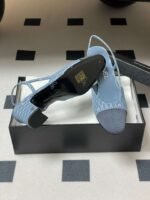 CHANEL Denim Sling-back Sandals Premium version - Image 6