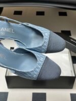CHANEL Denim Sling-back Sandals Premium version - Image 4