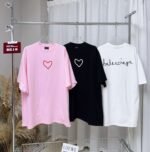 BALENCIAGA heart letter print short-sleeved T-shirt
