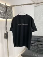 Acne Studios 2025 new short-sleeved T-shirt 260g cotton T-shirt - Image 3