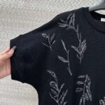 Brunello Cucinelli Spring and summer new sequin three-dimensional embroidery short-sleeved knitted T-shirt Premium - Image 10