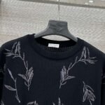 Brunello Cucinelli Spring and summer new sequin three-dimensional embroidery short-sleeved knitted T-shirt Premium - Image 9