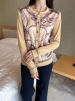 Hermès Spring and Summer Latest Tencel Knitted Cardigan Premium Edition - Image 3