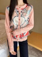Hermès Spring and Summer Latest Tencel Knitted Cardigan Premium Edition - Image 2
