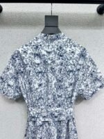 DIOR Butterfly Print Short Sleeve Dress Premium Quality - Image 6