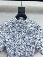 DIOR Butterfly Print Short Sleeve Dress Premium Quality - Image 5
