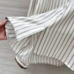 Brunello Cucinelli 2025 Spring and Summer New Arrivals Casual Wear Silk Striped Shirt Shorts Set 100% Silk Premium - Image 4