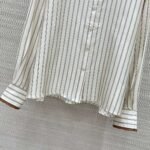 Brunello Cucinelli 2025 Spring and Summer New Arrivals Casual Wear Silk Striped Shirt Shorts Set 100% Silk Premium - Image 3