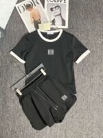 Loewe embroidered T-shirt and shorts set - Image 8